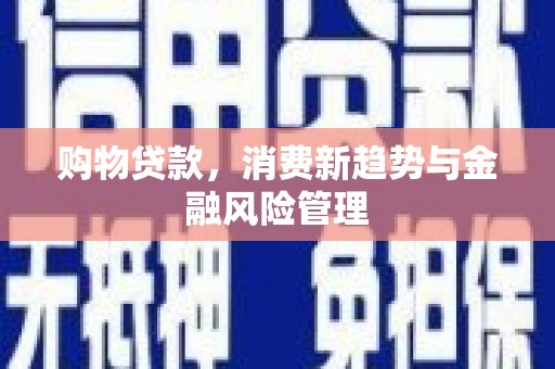 麦积购物贷款，消费新趋势与金融风险管理