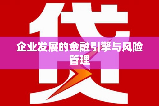 麦积企业发展的金融引擎与风险管理