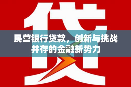 麦积民营银行贷款，创新与挑战并存的金融新势力