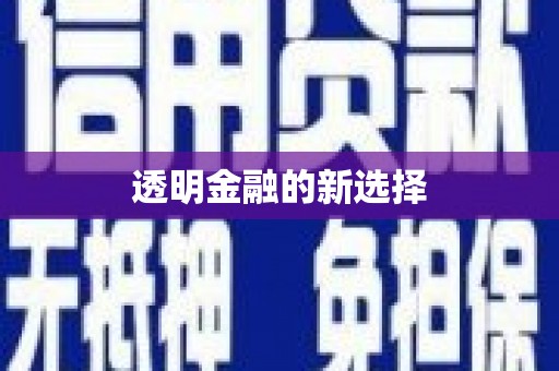 麦积透明金融的新选择