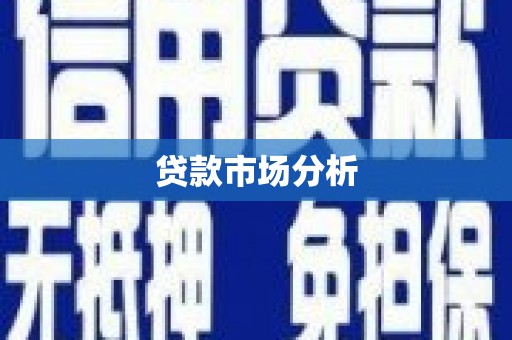 麦积贷款市场分析