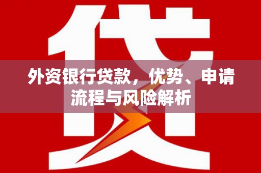 麦积外资银行贷款，优势、申请流程与风险解析