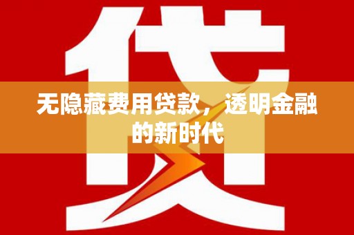 麦积无隐藏费用贷款，透明金融的新时代
