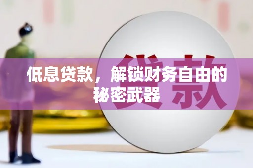 麦积低息贷款，解锁财务自由的秘密武器