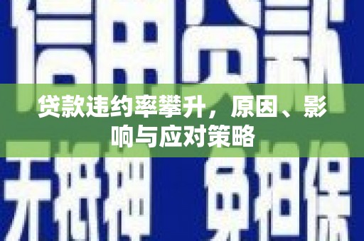 麦积贷款违约率攀升，原因、影响与应对策略