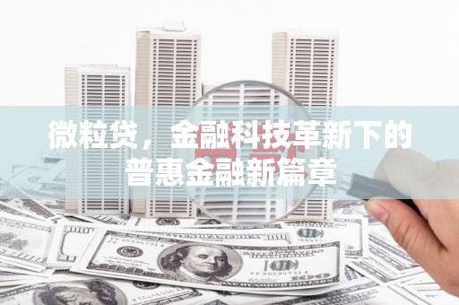 麦积微粒贷，金融科技革新下的普惠金融新篇章
