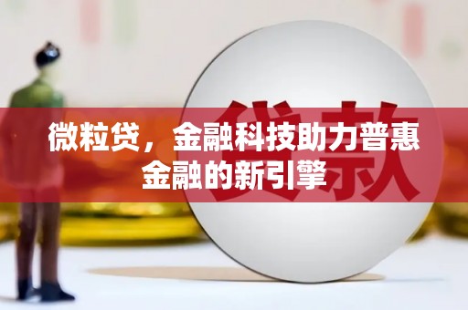麦积微粒贷，金融科技助力普惠金融的新引擎