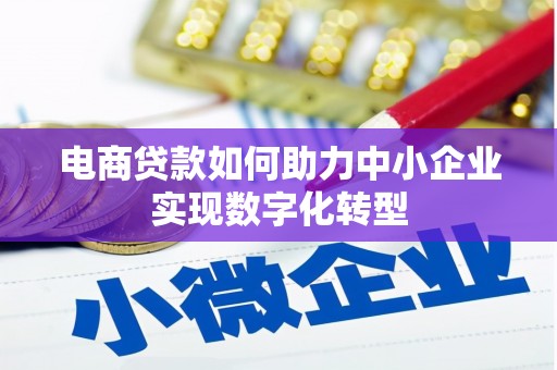 麦积电商贷款如何助力中小企业实现数字化转型