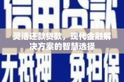 麦积灵活还款贷款，现代金融解决方案的智慧选择