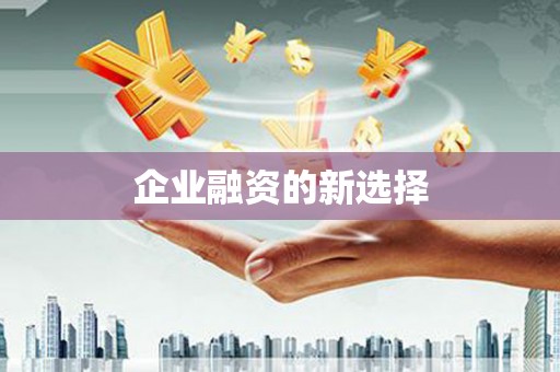 麦积企业融资的新选择