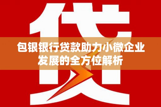 麦积包银银行贷款助力小微企业发展的全方位解析