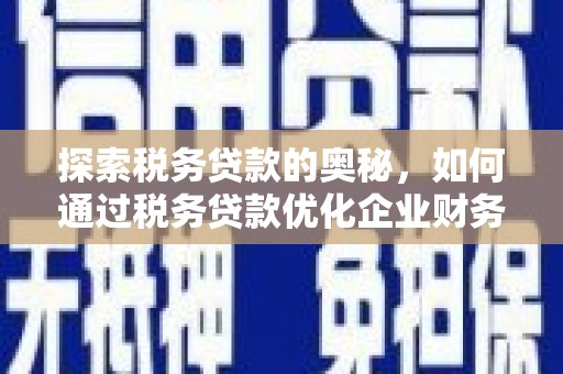 麦积探索税务贷款的奥秘，如何通过税务贷款优化企业财务