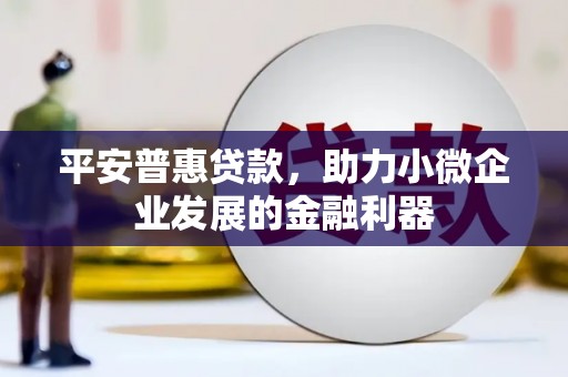 麦积平安普惠贷款，助力小微企业发展的金融利器