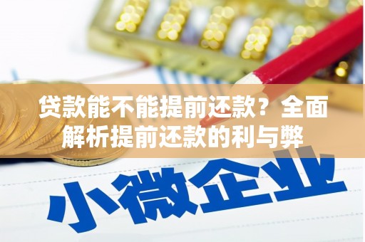 麦积贷款能不能提前还款？全面解析提前还款的利与弊