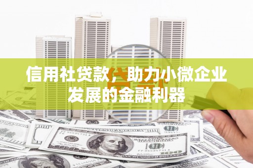 麦积信用社贷款，助力小微企业发展的金融利器