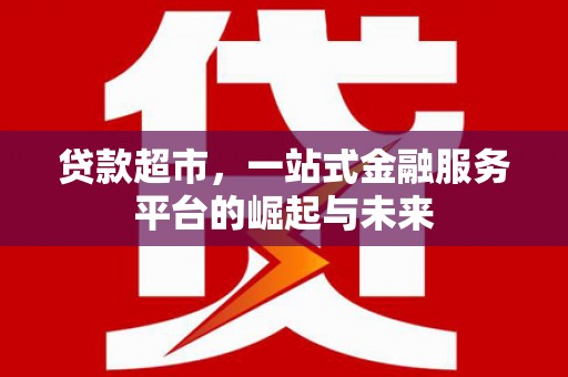 麦积贷款超市，一站式金融服务平台的崛起与未来