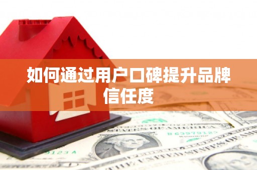 麦积如何通过用户口碑提升品牌信任度