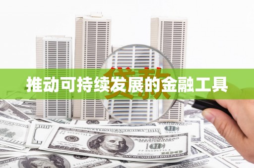 麦积推动可持续发展的金融工具