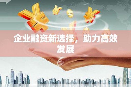 麦积企业融资新选择，助力高效发展